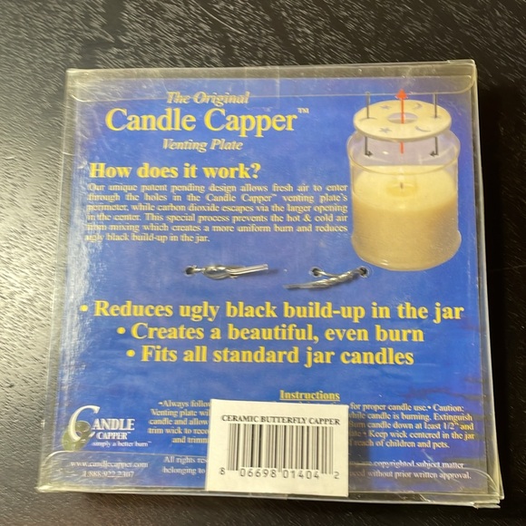 New Candle Capper Butterfly venting candle topper - Picture 2 of 3